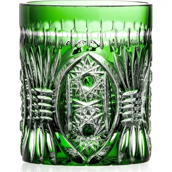 Sklenice Bohemia Crystal Broušené sklenice na whisky, rum a destiláty 320ml - Zelená (set po 2ks)