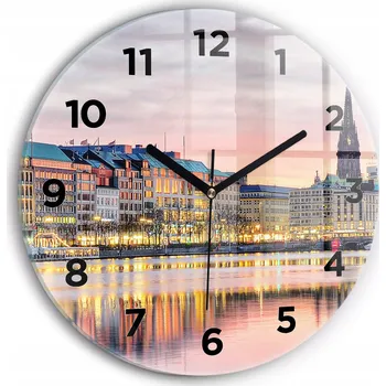 Hodiny Nástěnné hodiny Wallfluente růžové 30 cm