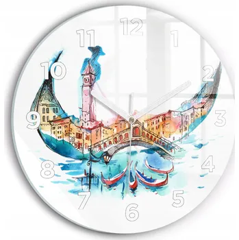 Hodiny Nástěnné hodiny Wallfluente modré 30 cm