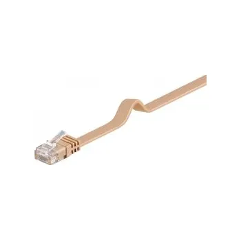 Síťový kabel CAT 6 U/UTP FLAT Patchcord LAN kabel, hnědý, 5m