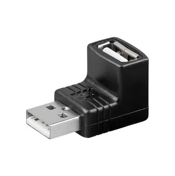 Elektrická zásuvka Goobay úhlový adaptér do zásuvky USB 2.0, černý