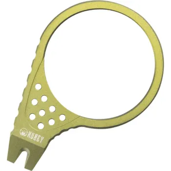 Multifunkční nůž KUBEY Finger Ring Pry Bar Zlatý Titan Pary Par KU410D