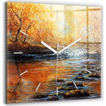 Hodiny Nástěnné hodiny Wallfluent žluté 30 cm