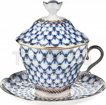 Šálek s víčkem Kobaltová síť 250ml Lomonosov