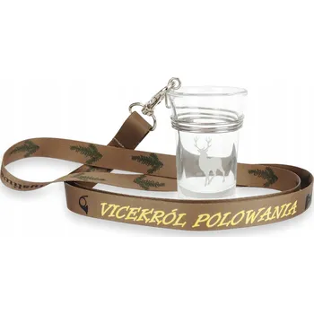 Sklenice Lovecká medaile sklenička s motivem jelena a vodítko V-ce Král