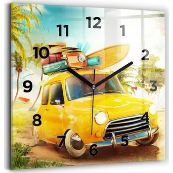 Hodiny Nástěnné hodiny Wallfluent odstíny žluté 30 cm