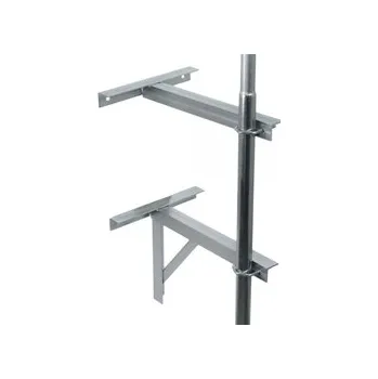 Anténní držák Nástěnný držák na 45cm stožár s podpěrou, sada 2 ks.