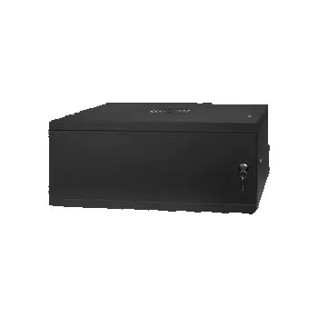 Racková skříň RACKOVÁ skříň 19'' 4U 600x350mm ČERNÁ Ocelové dveře