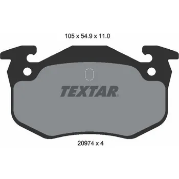 Brzdová destička Sada brzdových destiček, kotoučová brzda TEXTAR 2097401