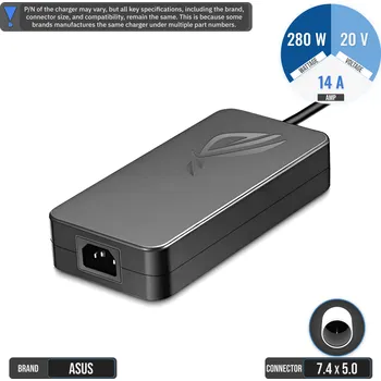 Adaptér k notebooku Originální 280W AC Adaptér Asus ADP-280BB B 7.4 x 5.0 mm 20V 14A