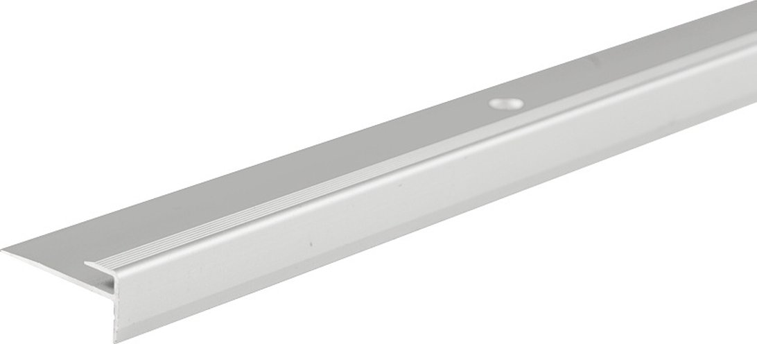 Profilteam schodová ukončovací lišta pro vinyl do 3 mm, 28x12x1200 Stříbrná E01