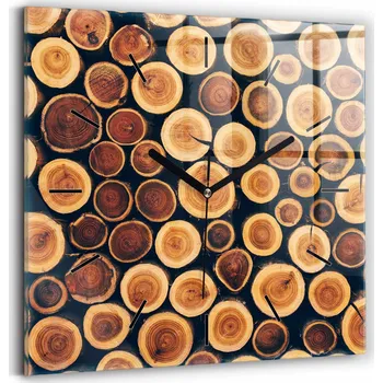 Hodiny Nástěnné hodiny Wallfluent hnědé 30 cm