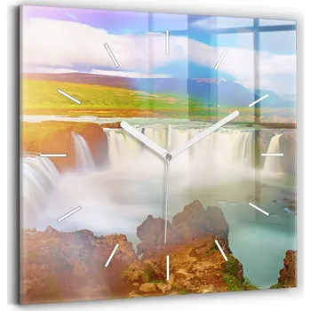 Hodiny Nástěnné hodiny Wallfluent bílé 30 cm