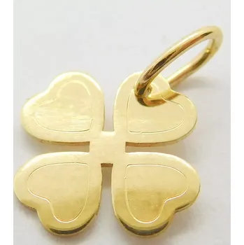 Přívěsek Klenoty Budín Dámský zlatý přívěsek srdíčkový čtyřlístek 585/0,45gr 01050 (Klenoty Budín Dámský zlatý přívěsek srdíčkový čtyřlístek 585/0,45gr 01050)