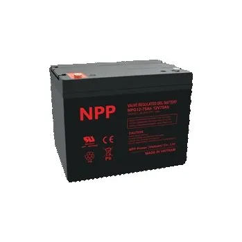 Trakční baterie NPG gelová baterie 12V 75Ah NPP AGM DEEP GEL