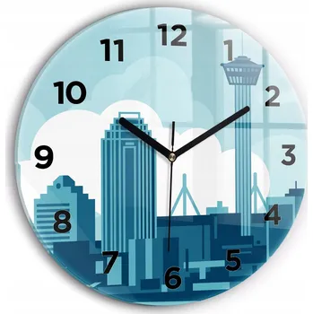 Hodiny Nástěnné hodiny Wallfluente modré 30 cm