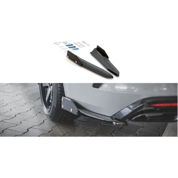 Tuning Maxton Design difuzory pod zadní nárazník s křidélky ver. 2 pro Škoda Octavia RS Mk4, černý lesklý plast ABS SLEVA 5%
