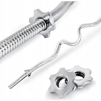 THUNDER Vzpěračská osa se svorkami 120 cm, 30 mm ŠEDÁ