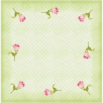 Papírový ubrousek Ubrus 84x84cm Dunicel LOVE TULIPS (20&nbsp;ks)