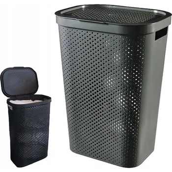 Koš na prádlo Volně stojící koš na prádlo Curver 60 l bílý, šedý, zelený
