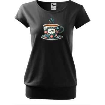 Dámské tričko Tričko City s potiskem - kafíčko, Malfini Barva: 01-černá, Velikost: 3XL