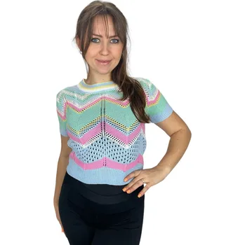 Dámská halenka Pletená halenka modrá