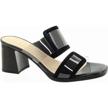 Dámské pantofle EPICA Dámské kožené černé pantofle JIJI60053A-01-I-255 Velikost 39