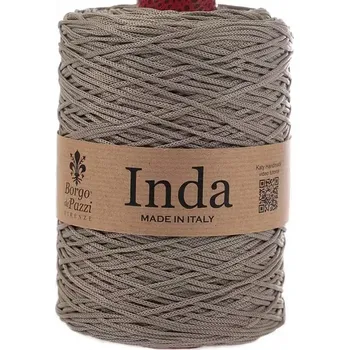 Příze Borgo de Pazzi Inda 39 Šedobéžová (Špagátová příze Inda 39 Šedobéžová)