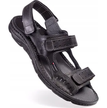 Dámské sandále Pánské kožené sandály nastavitelné na suchý zip z hovězí kůže velikosti 39-46 PanSzew