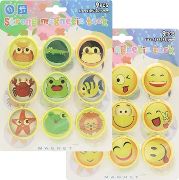 Dekorativní magnet Magnetky se smajlíkem (sada 9 ks)
