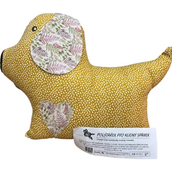 Dekorativní polštářek Lipence Vonný polštářek pro klidný spánek - pes Barva: Žlutá