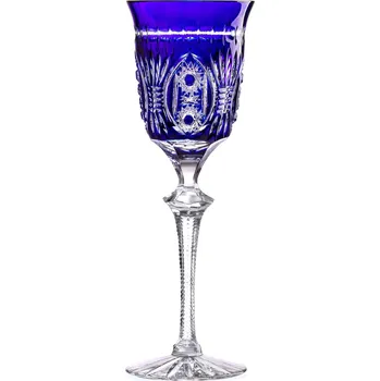 Sklenice Bohemia Crystal Ručně broušené sklenice na víno Modrá 240ml (set po 2ks)