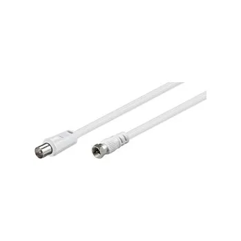 Anténní redukce Anténní připojení wt TV - wt F Goobay White 2,5m