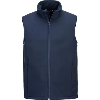 Pánská vesta PORTWEST PRINT A PROMO TK22 / Softshellová vesta - námořní modrá XXL