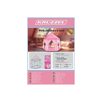 Dětský stan Dětský stan růžový Kruzzel 23869