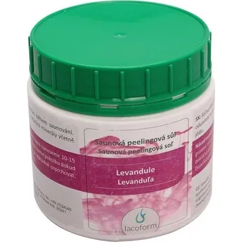 Tělový peeling LACOFORM Pleťový peeling - sůl do sauny, levandule 500 g