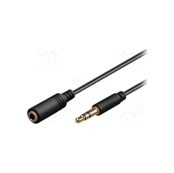Audio kabel kabel JACK 3.5 ster.V-3.5 Z ster.0.5m černý