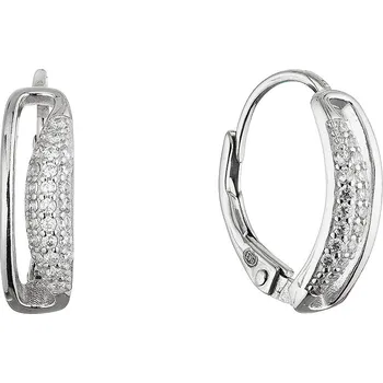 Náušnice Stříbrné visací náušnice se zirkony 11665.1