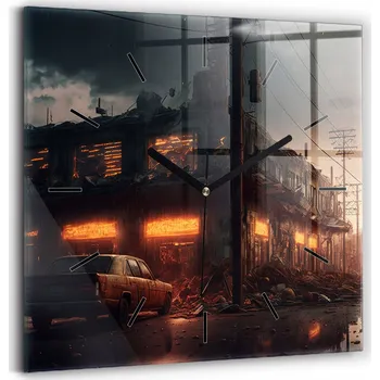 Hodiny Nástěnné hodiny Wallfluent černé 30 cm