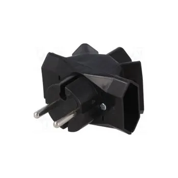 Elektrická zásuvka síťové rozbočení 5xplochá černá R-5/BK