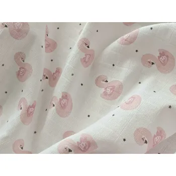 látková plena Prem Plena bavlněná tištěná Labuť (5 ks)