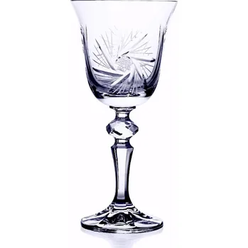 Sklenice Bohemia Crystal Broušené sklenice na víno Laura 220ml (set po 6ks)