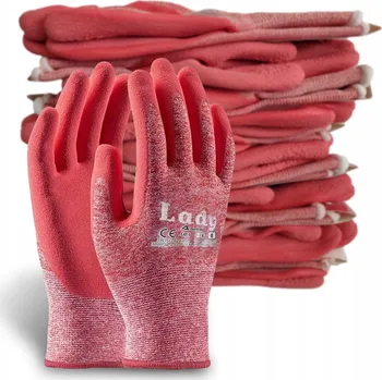 Pracovní rukavice Zahradní rukavice Dámské ochranné pracovní rukavice latexové 12 párů vel. 5