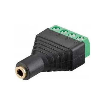 Audio kabel Goobay 4kolíkový Jack 3,5mm krimpovací konektor