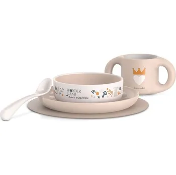dudlíky Suavinex Jídelní set WONDERLAND +6 m růžový