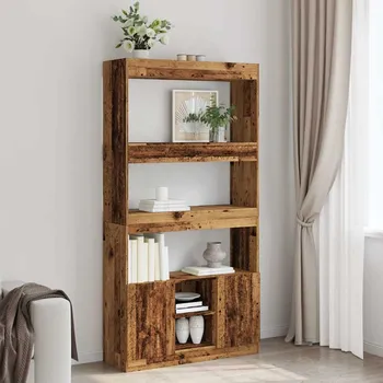 Příborník do zásuvky Skříň highboard old wood 63 x 33 x 140 cm kompozitní dřevo