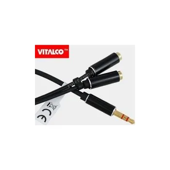 Audio kabel kabel JACK 3.5st.V-2xJACK 3.5 Z stereo JR172 Vitalco
