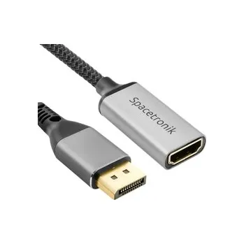 Video kabel DP HDMI 4K 60Hz adaptér Spacetronik KDH-SPA002 0.2