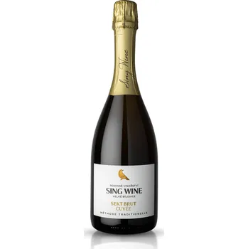 Víno Sing Wine, Blanc de Noir - SEKT Sing Wine, jakostní šumivé víno;pěstitelský sekt, 2021, 12,5%, 0,75 l, (holá láhev)
