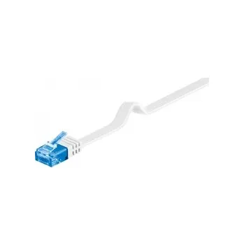 Síťový kabel CAT 6A UTP FLAT Patchcord LAN kabel, bílý, 2m